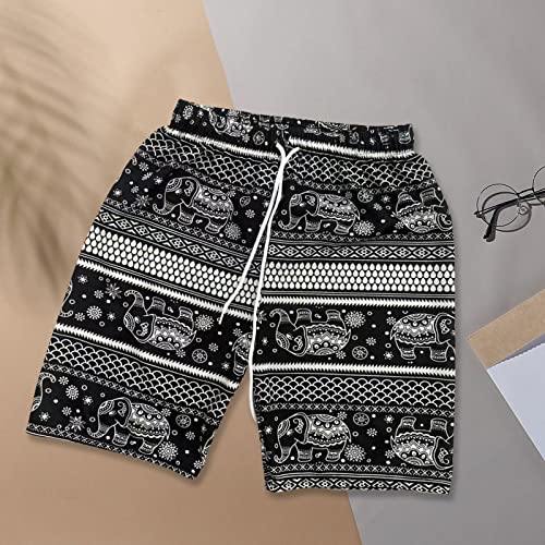 Beach Shorts with Elephant Design for Adults3
