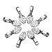 200pcs Spoon DIY Oval Jewelry Scrabble Glue On Earring Bails for Fitting Glass Cabochon Tiles Pendants 15mm x 5mm