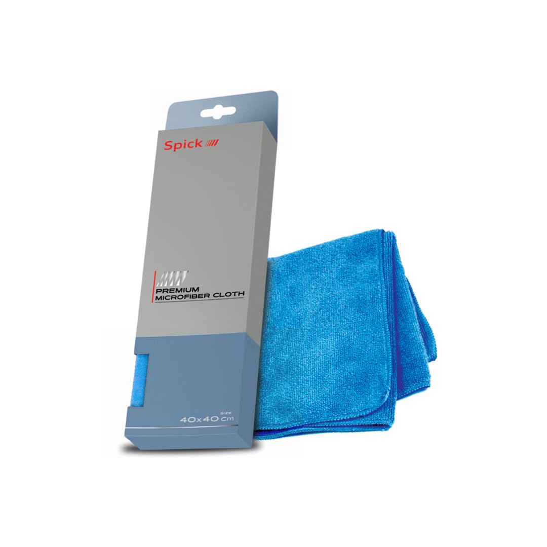 Spick Premium Microfiber Cloth, Blue, 40x40 cm (Pack of 1x2pcs) | Glass Cleaning Clothes | Car Mirror Cleaner Towel | Home, Office & Auto Detailing Use | Art.No.893900-image-30