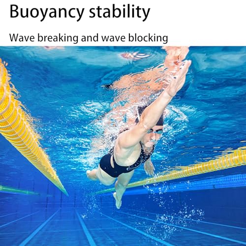 Ligne de séparation de corde de sécurité pour piscine – Flotteurs haute visibilité pour la classification des voies, longueur durable, diamètre pour une meilleure sécurité de la piscine