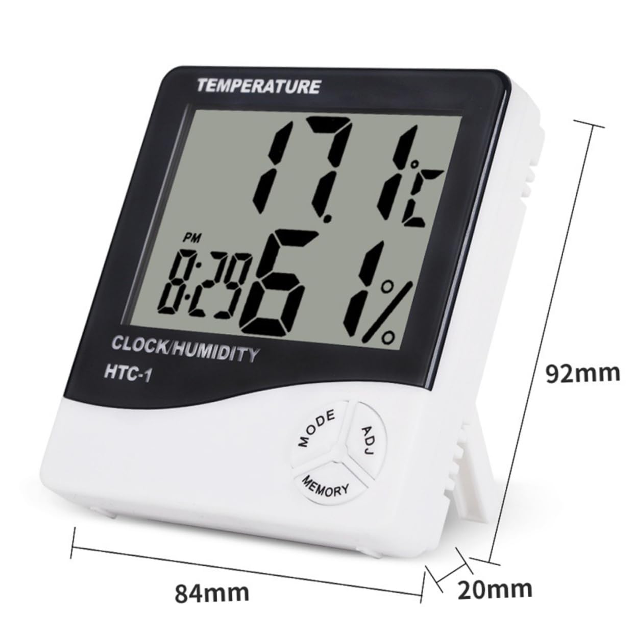 BESPORTBLE 3 Piezas Termómetro Digital Higrómetro Relojes Termómetro Inalámbrico Termómetro Casero Termómetro De Interior Electrónico Reloj De Pared