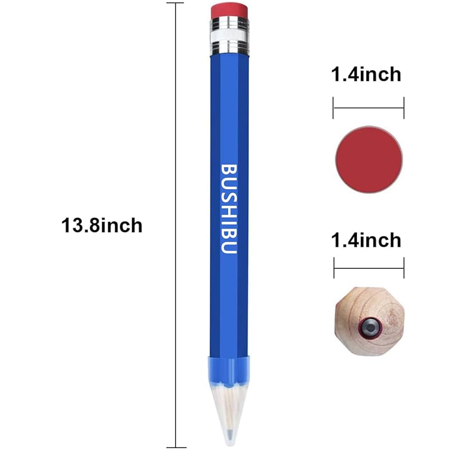 Amazon | BUSHIBU 大型鉛筆 ジャイアント鉛筆 35cm ピンク 木製