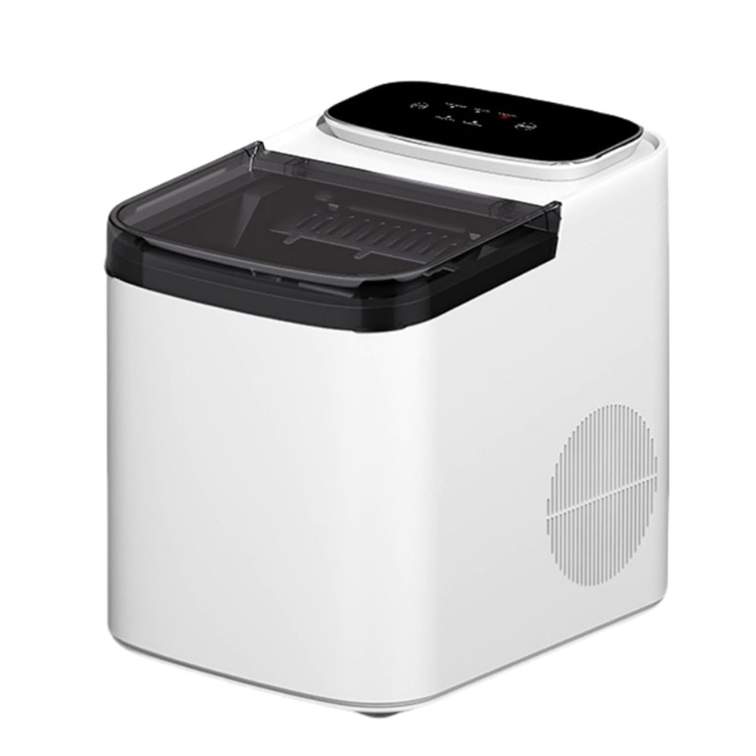 Countertop Ice Maker Machine Portable Self Cleaning Ice Machine with Ice Scoop Basket and Handle for Home Kitchen Office(Green) (White)