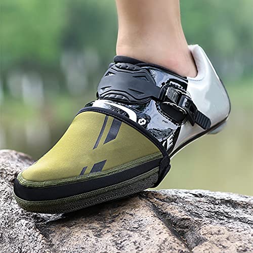 Anwangda 1 paire de protège-orteils de cyclisme - Coupe-vent - Élastique - Pour l'extérieur - Pour homme et femme - Thermal chaud - Pour vélo de course VTT - Bottes de route - Taille : L - Image 7