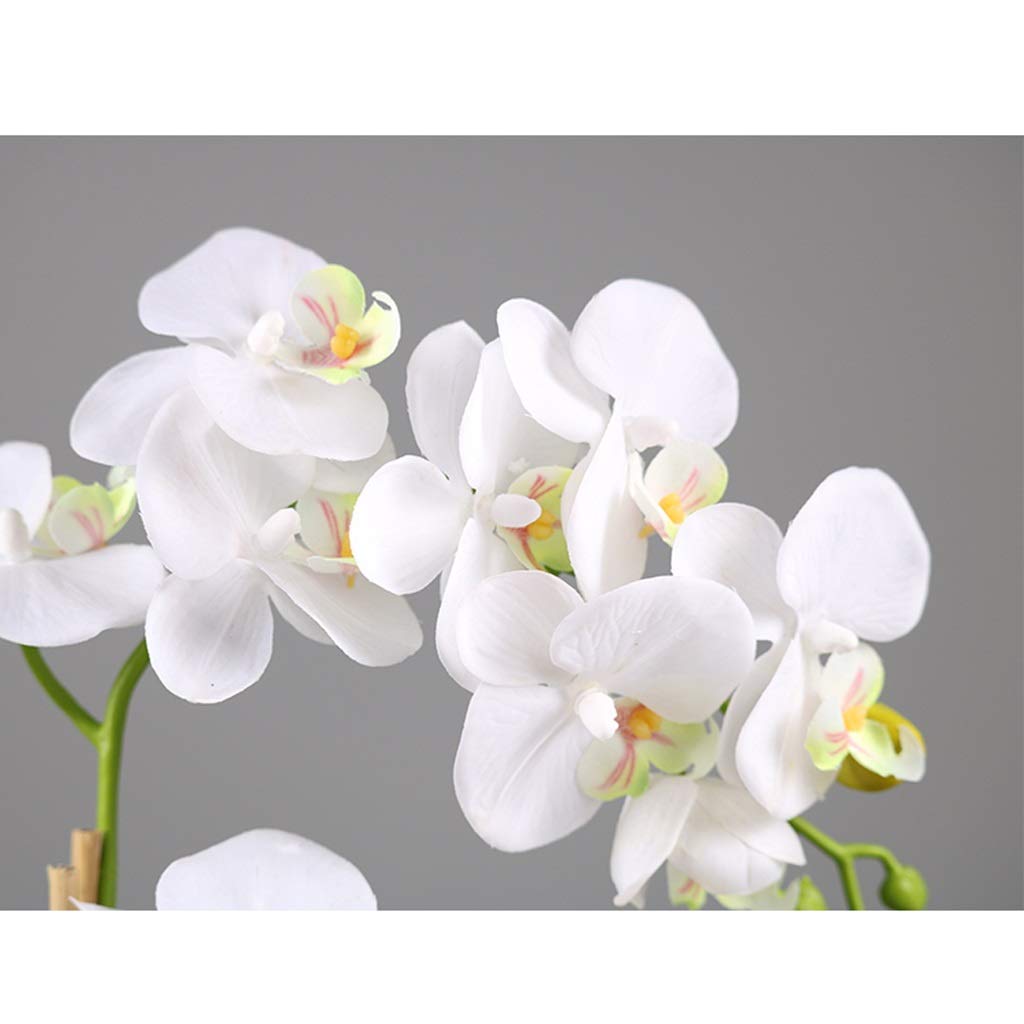 Set di vasi di seta bianchi mazzi artificiali farfalla orchidea fiori con vaso in ceramica per feste Hotel Yard ristorante decorazione fiori artificiali