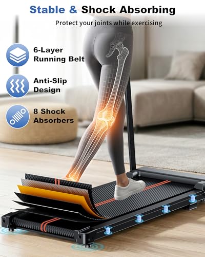 Veiharne Foldable Walking Pad – 6.2 MPH Under-Desk Treadmill — view 7