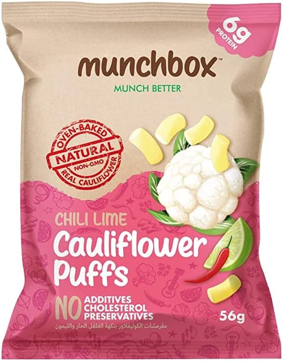 Munchbox Chili Lime Cauliflower Puffs, 56 g