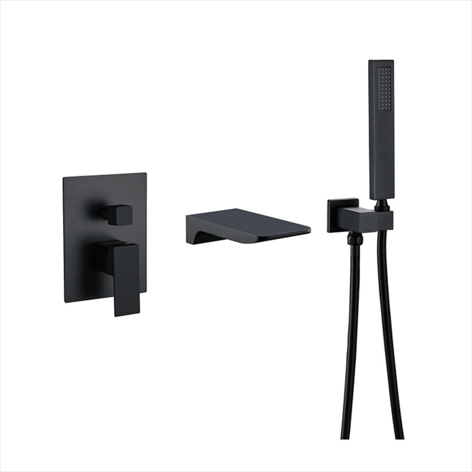 NZPOST Shower Bath Tub Chrome Waterfall Bath Tap with Shower Single Lever Tub Taps Bath Shower Mixer Tap S