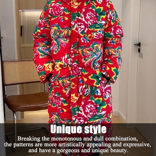 KuViez Jaqueta feminina acolchoada de algodão com capuz de inverno, blusa masculina grossa estilo ch