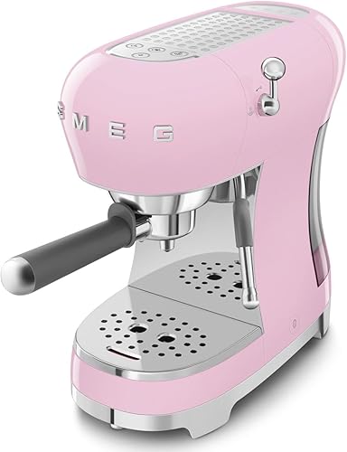 Miniatura 3 de Smeg Máquina de café expreso manual con varita de vapor, 15 barras de presión, filtro Porta de acero inoxidable, calentador de tazas pasivo,