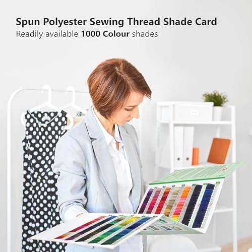 Image of Royal Embroidery Threads | Spun Polyester Sewing Thread Shade Card /Catalog (Pack of 1) - 1000 Shades