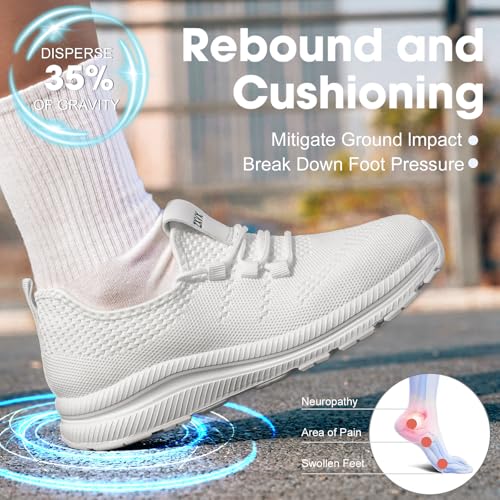 Image of Wide Toe Box Shoes Women Non-Slip Wide Width Sneakers Ultra Light Extra Wide Road Running Shoes for Women Breathable Tennis Walking Gym Workout Trainer 6-12