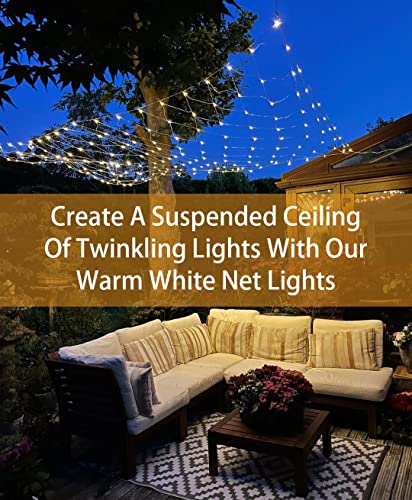 Anycosy 480 Led Gazebo Net Light, 10Ft X10Ft Mesh Curtain Lights Outdoor Waterproof, String Lights Decor For Canopy, Party, Garden, Wedding(Warm White) #TOP4
