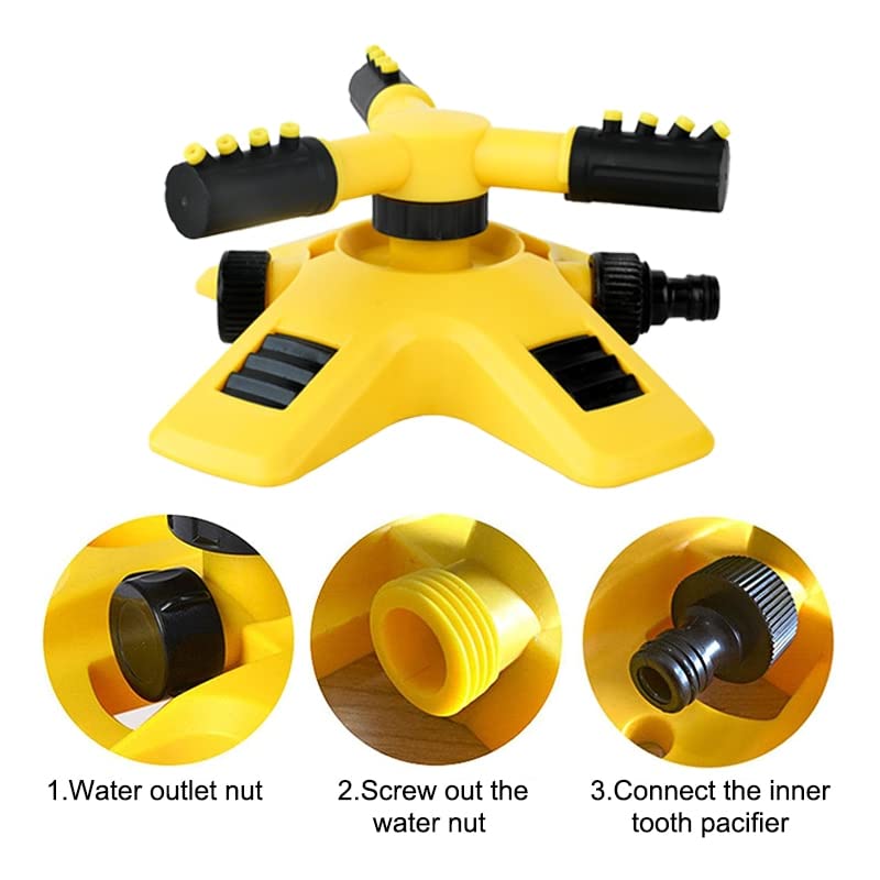 Dysza do nawadniania 360 Graden Roterende Tuin Gazon Sprinkler Automatische Bijgewerkte Yard Sprinkler Systeem Groot Gebied Dekking Water Irrigatie Sproeier