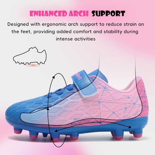 Kids Soccer Cleats Boys Girls Athletic Football Shoes for Unisex4
