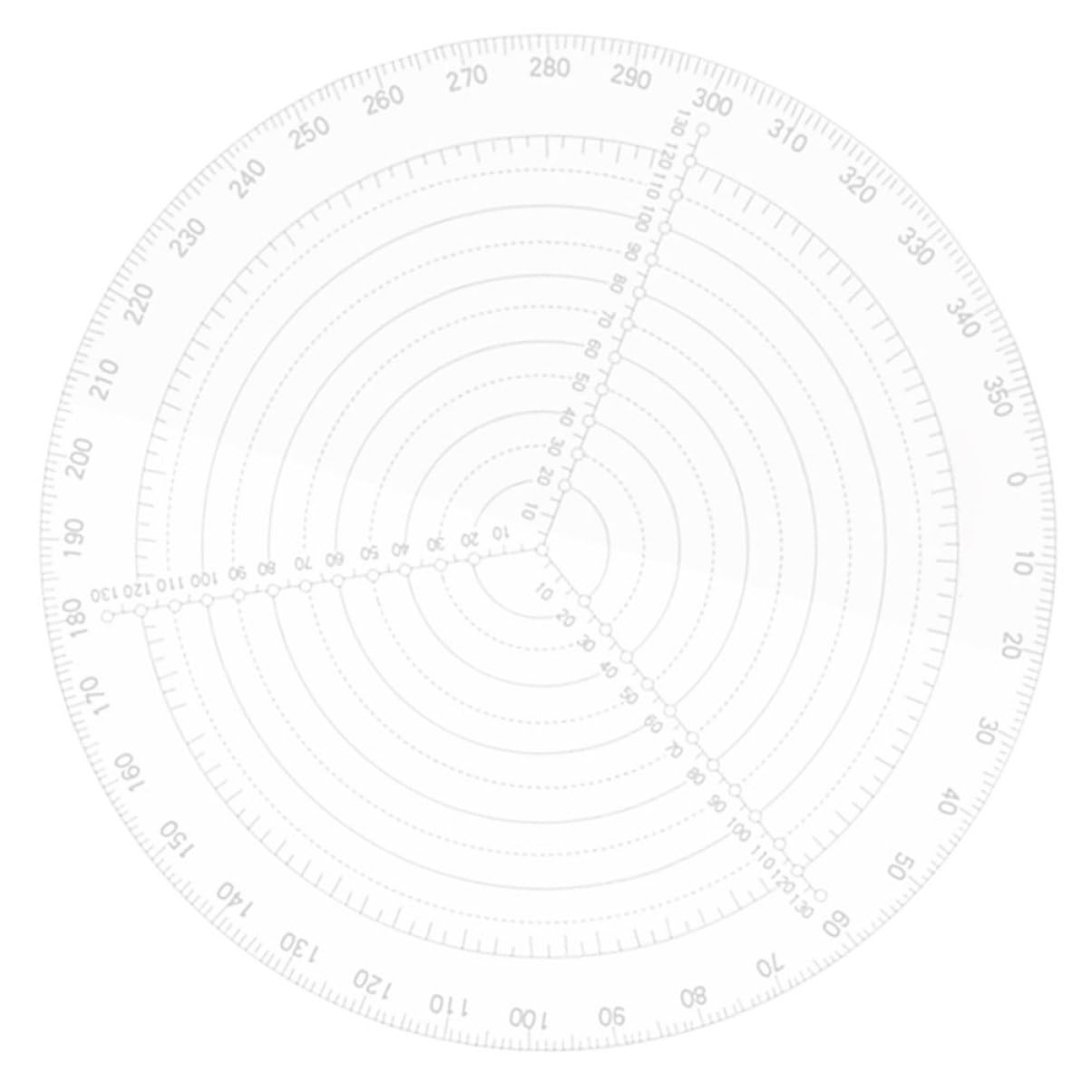 DOITOOL Centering Ruler Circle Compass Woodworking Master Round Measuring Finder Circular Protractor Lathe Circle Drawing Tool Center Finding Tool Centering Tool Acrylic
