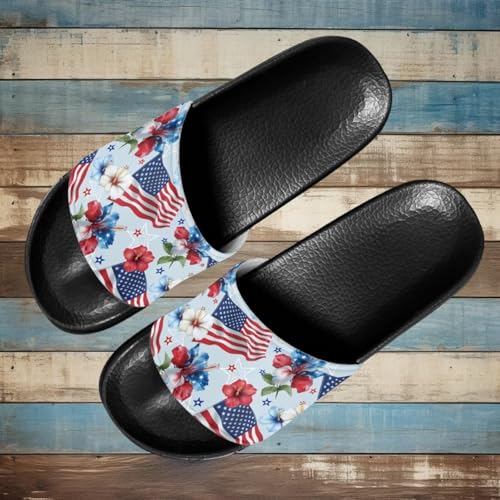 Image of Footwear for Mens Open Toe Athletic Sandals Anti-Slip Sole Slide Sandals Pillow House Flat Shoes Comfortable Slip On Slippers for Indoor & Outdoor