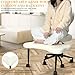 BESUFY Yoga Chair, Meditation Chair with Back Support, Cross Legged Office Chairs with Wheels Criss Cross Desk Kneeling Chair for Home Yoga, Adjustable Height, Lumbar Support Beige