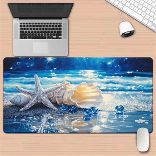 Tapis de souris XL Shell Sea améliorant la précision avec base antidérapante 3mm