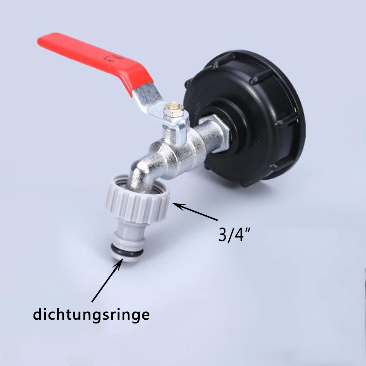 Connettore Per Tubo Da Giardino Con Valvola Di Arresto - Raccordo Rapido In Plastica Per Rubinetti, Controllo Flusso D'Acqua, Irrigazione E Lavaggio Auto - 5