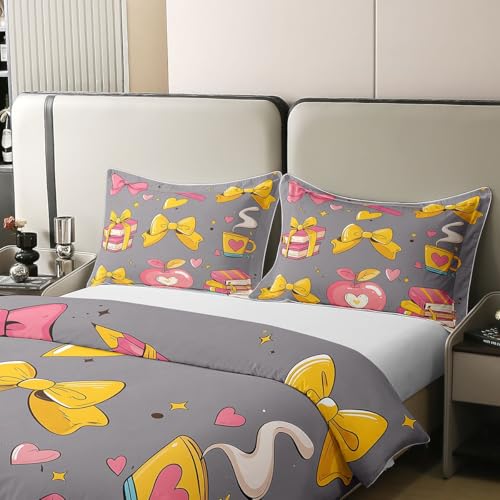 Couvre lit nœud papillon cœur d'amour pour une chambre chaleureuse