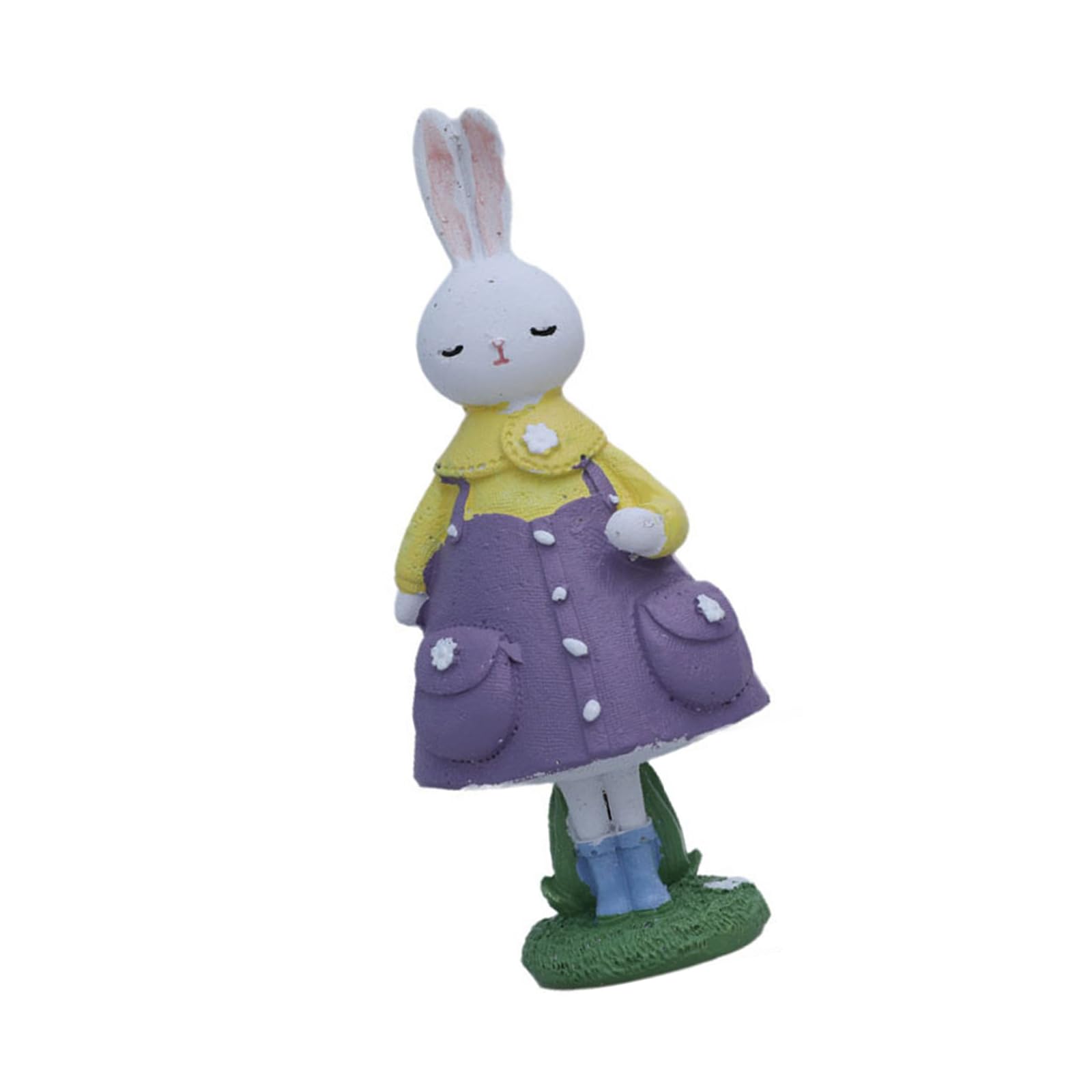 Elnwnnkc Handcrafted Resin Easter Rabbits Decoration Easter Party Supplies Rabbits Figurine Perfect for Counter and Shelf Display Decoration