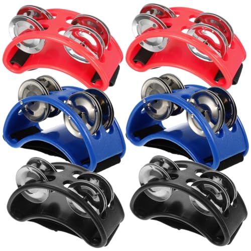 ULDIGI Pedal Tambourine for Boys and Girls Adults Foot Bell Percussion Accessory Musical Foot Tambourine