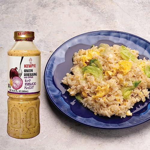 Image of [KEWPIE] Onion Dressing with Garlic | Bold and Distinctive Flavors, Versatile, Addictive Taste | Trusted Brand for Home and Professional Chefs (16.9OZ x 12 Bottles) Value Pack