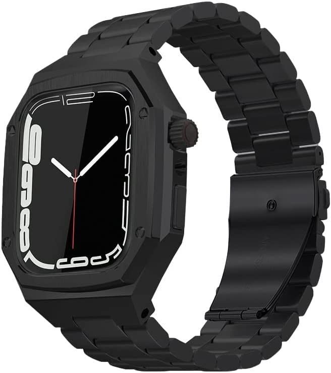 Bracelet caoutchouc Apple Watch 45mm boîtier acier 316L