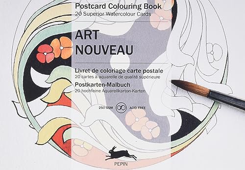 Art Nouveau: Postcard Colouring Book / Postkarten - Malbuch