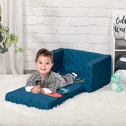 Alimorden 2-In-1 Flip Out Soft Kids Couch, Convertible Sofa To Lounger For Children, T-Rex Printed For Boys #TOP4