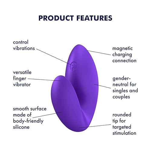 Satisfyer Love Riot Vibratore Da Dito | Versatile E Impermeabile (IPX7) | Silicone Delicato Sul Corpo | 12 Programmi Di Vibrazione | Ricaricabile | Sex Toys Per Donne | Vibratori Colore: Viola - 3
