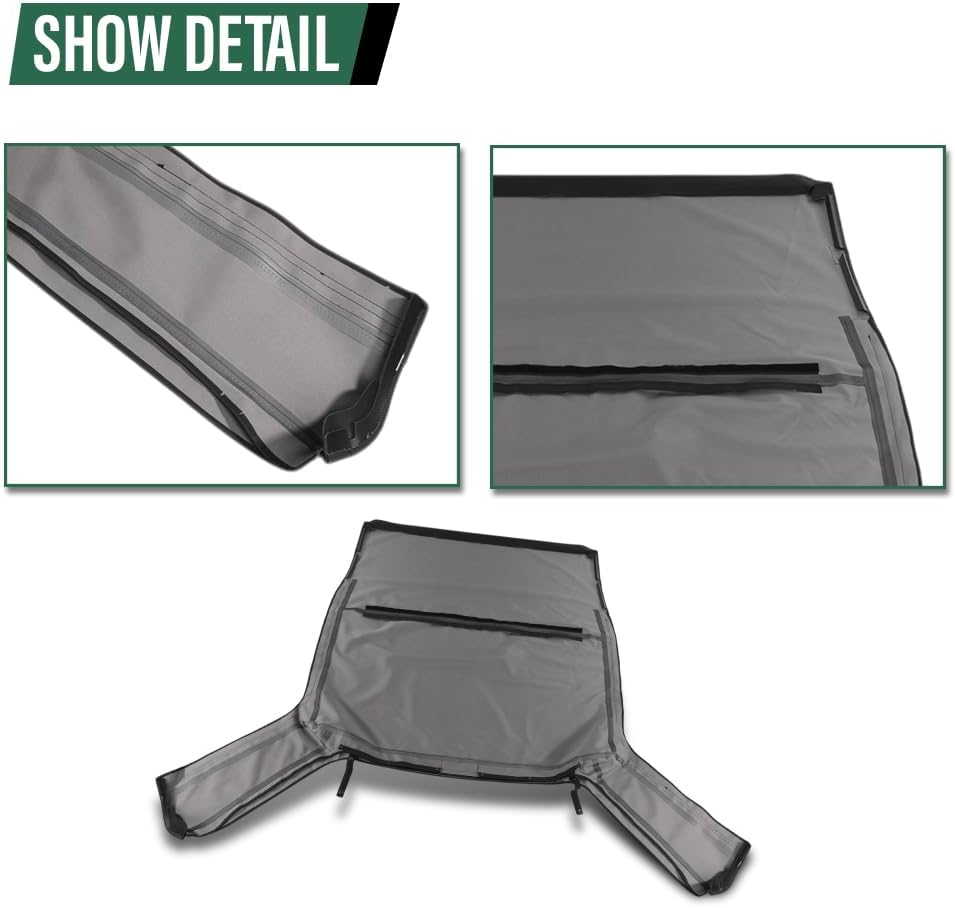 GRAND ORANGE Soft Top w/Tinted Windows Compatible with Jeep Wrangler JK Unlimited 4-Door 2007-2009