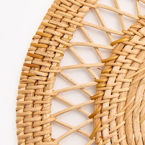CLIO & CLOVER Rattan placemats set of 2 - 40cm diameter - beautiful rattan placemats perfect for building beautiful tablescapes - London-based brand Clio & Clover
