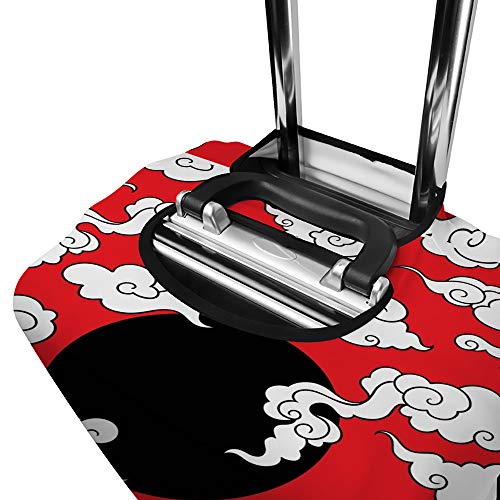 Housse de bagage extensible rouge et noir | Protection valise anti-poussière voyage