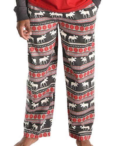 Lazy One Pajama Pants For Men, Men's Separate Bottoms, Lounge Pants, Animal, Nordic (Moose Fair Isle, X-SMALL)