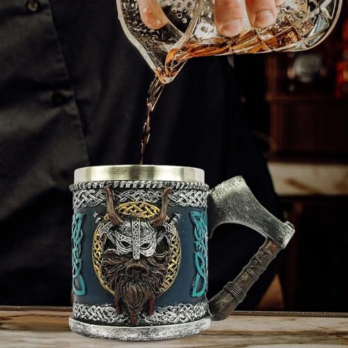 Chope à bière tête de mort 0.5l pour café et whisky de bar - 7