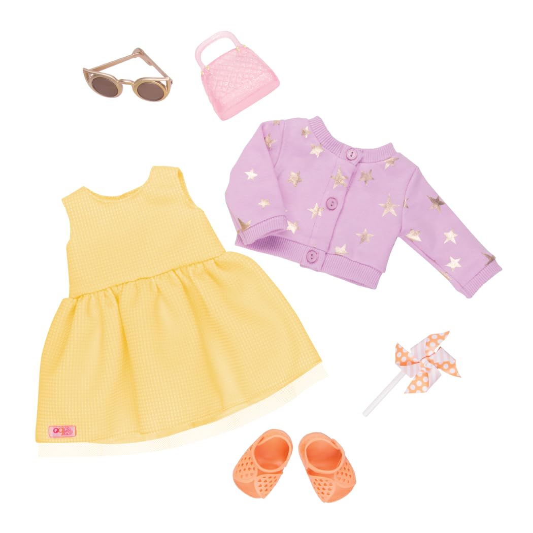 Our Generation – 18-Inch Doll Clothes – Dress Outfit – Fashion Set – Pretend Play 3+ Years – Sunshine & Stars