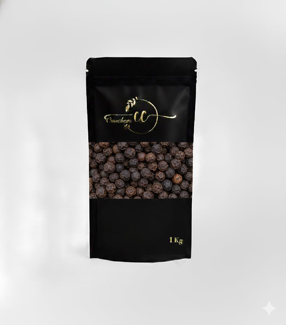 Organic Black Pepper, Whole Seeds, 100g, Pure Indian Origin, Vegetarian, Ambient Storage, Pre-Packaged (1 KG)