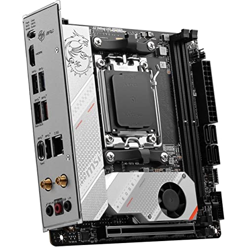 Image of MSI MPG B650I Edge WiFi Computer Gaming Motherboard (AM5, Mini-ITX, DDR5, PCIe 4.0, M.2, SATA 6Gb /s, USB 3.2 Gen 2, HDMI, Wi-Fi 6E, AMD Ryzen 7000 Series) AMD PC Motherboards (Renewed)