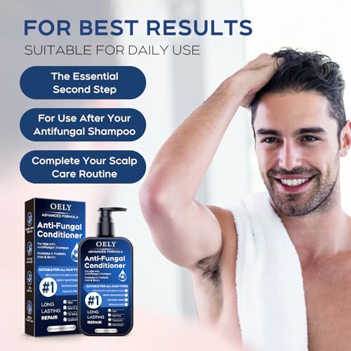 Image of Deep Moisturizing & Folliculitis Conditioner: With Mint & Tea Tree Oil | Hydrates Dry Hair, Strengthens & Repairs Damaged, Brittle Hair, Boosts Shine, Sulfate-Free, for All Hair Types - 10.14 fl.oz