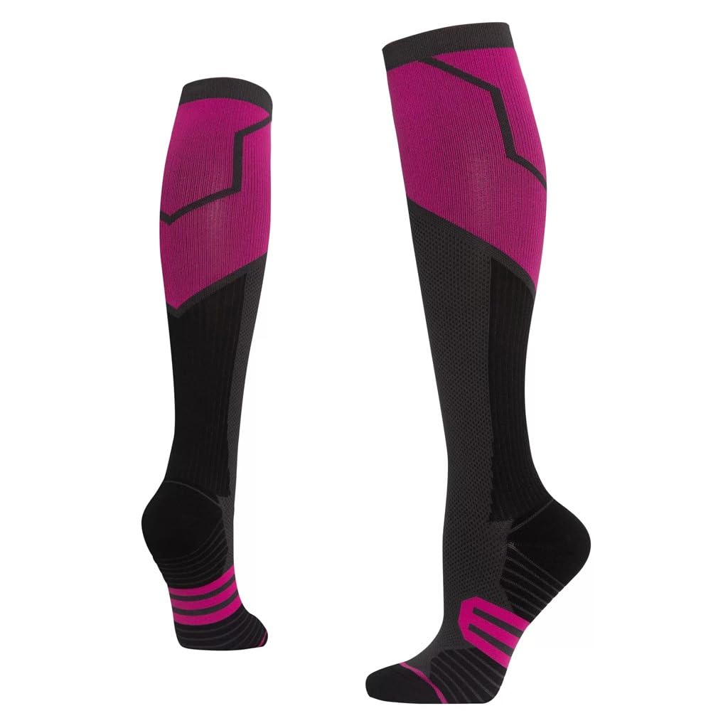 Elastische Sportsocken für Damen, mittellang, hohe Waden-Kompression