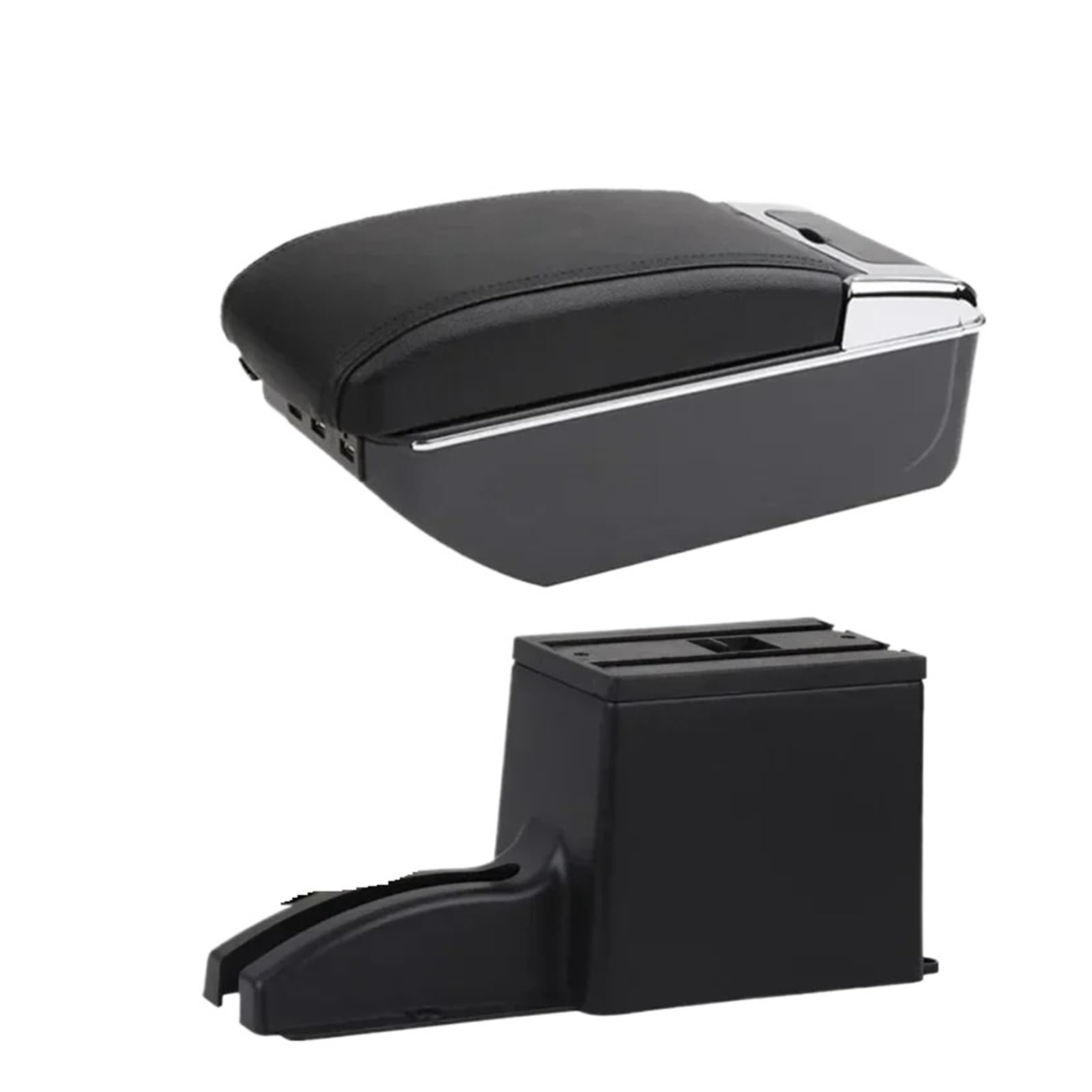 Ggwqoops Car Armrests For Lada For Granta For Kalina Car Storage Box Interior Retrofit Accessories Armrest Box(D black line 7USB)