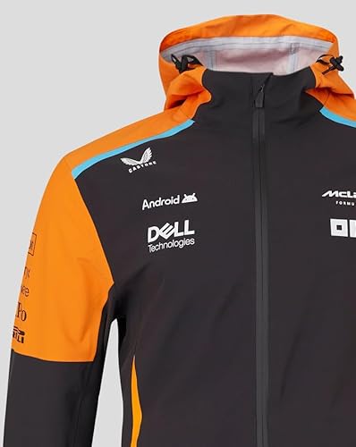 Castore Jaqueta de chuva leve McLaren F1 2024 Team, Papaya Orange, GG