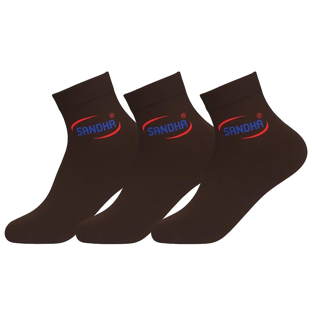 Socks For Men's Ankle Length Cotton Heel & Toe for Durability. Ideal for Regular, Business & Office Use - Pack of 3, Free Size-image-34
