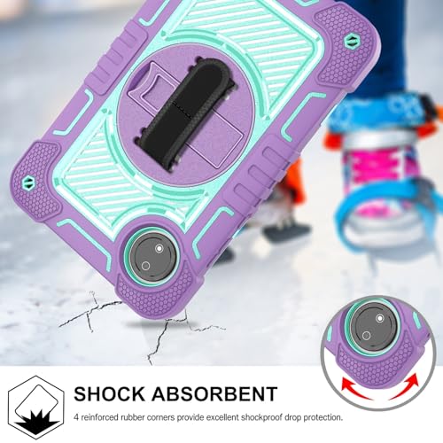 Coque antichoc Redmi Pad SE 8.7 4G violette avec sangle - 3