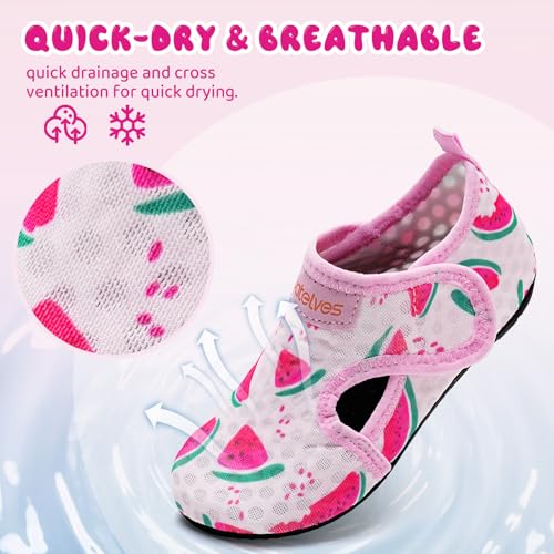 Image of WateLves Kids Water Shoes Toddler Girls Boys Barefoot Non-Slip Quick Dry Aqua Socks for Beach Swim Walking