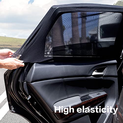 VAGURFO 2 Pack Car Window Mesh,Automotive Window Sunshades Sun Shade,Unique Design Full Window Cover for Side Windows,Car Accessories Car Back Window Screens Privacy Protect for Toddler Kids