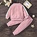 Children Kid Toddler Baby Boys Girls Patchwork Long Sleeve Sweatshirt Blouse Tops Fashion Clothes (Pink, 18-24 Months)
