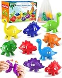 Gagule Number Dinosaur Toys for Kids 3-5, Montessori Educational Toys for 3 4 5 Year Old Boy Girl Gifts, Preschool Learning Activities Toddler Dino Toy, Double Sided Dinosaurs Numbers Matching Game